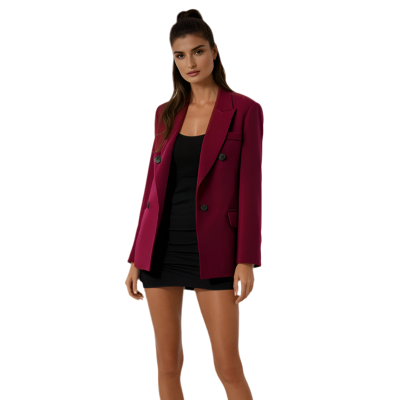 Double Breasted Slim Fit Blazer