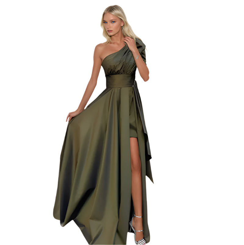 Floor-Length A-Line Sleeveless Dress – Graceful Movement, Timeless Style