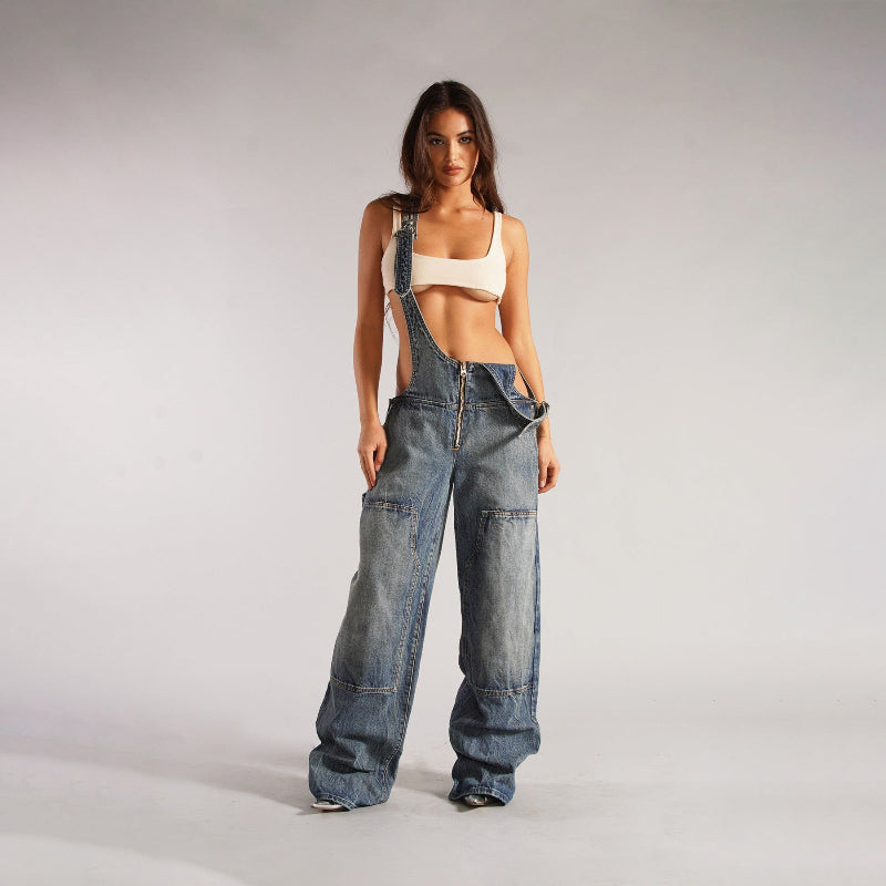 Vintage Inspired Denim Overalls