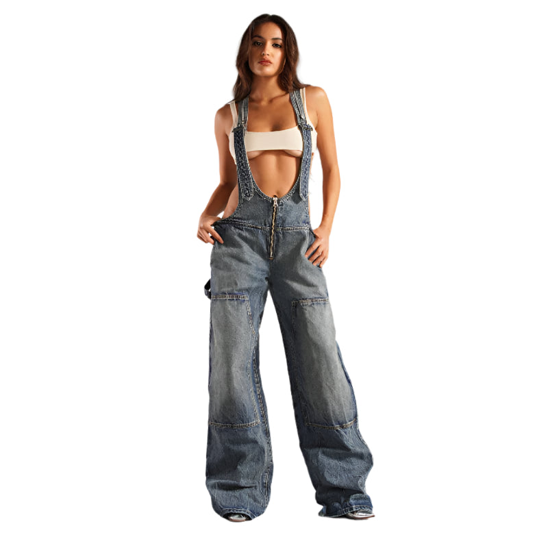 Vintage Inspired Denim Overalls