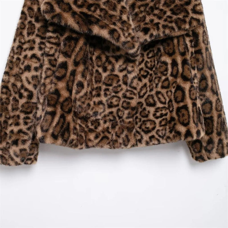 Animal Print Faux Fur Jacket