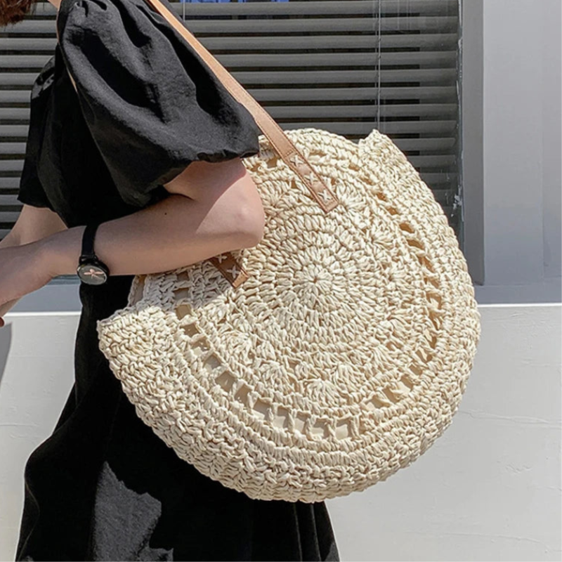 Woven Large Shoulder Bag