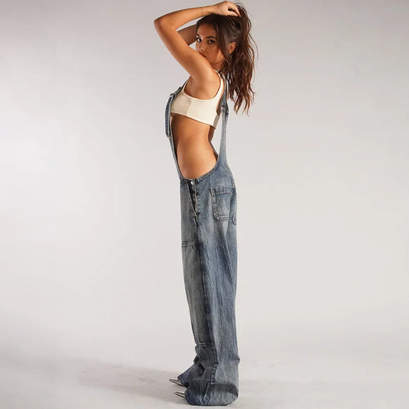 Vintage Inspired Denim Overalls