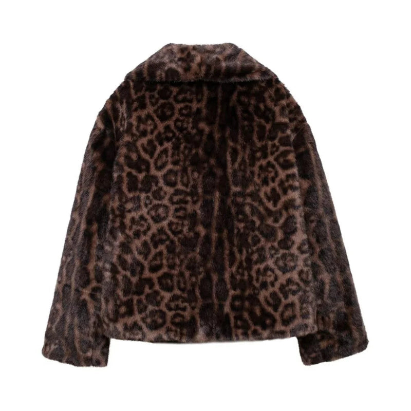 Animal Print Faux Fur Jacket