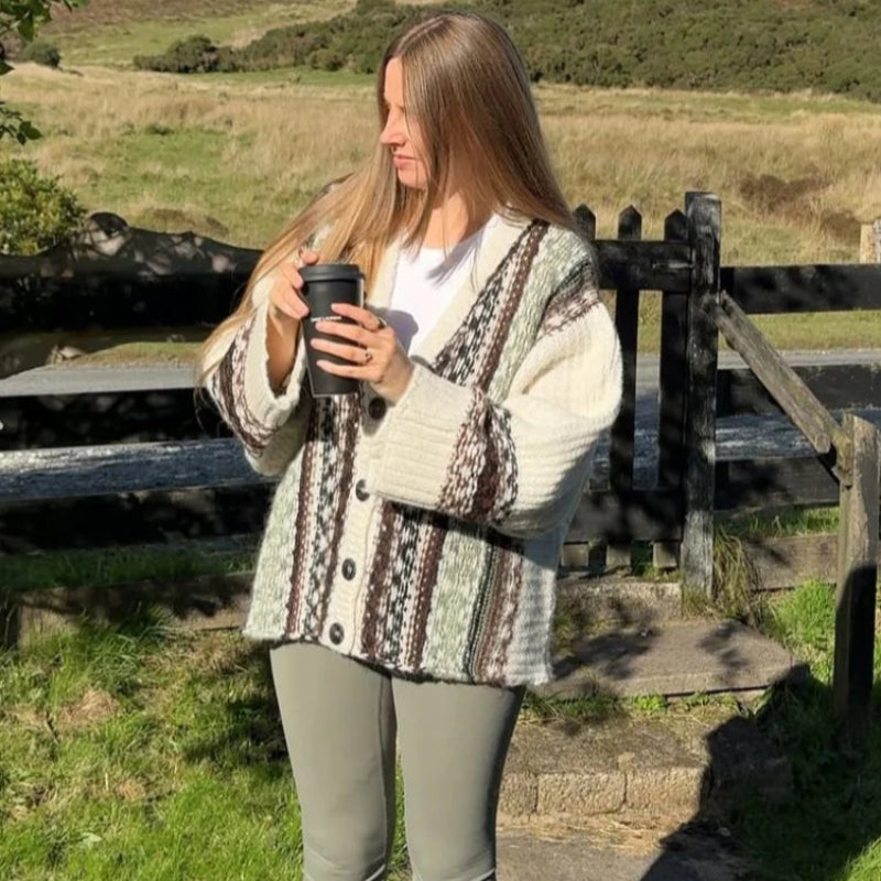 Printed Knitted Cardigan