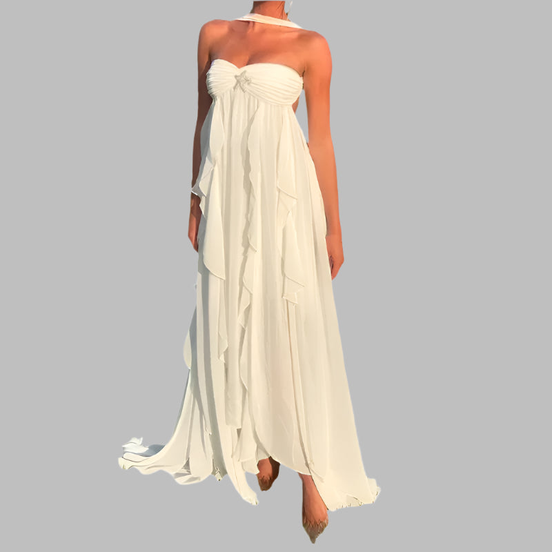 Backless Halter Evening Dress