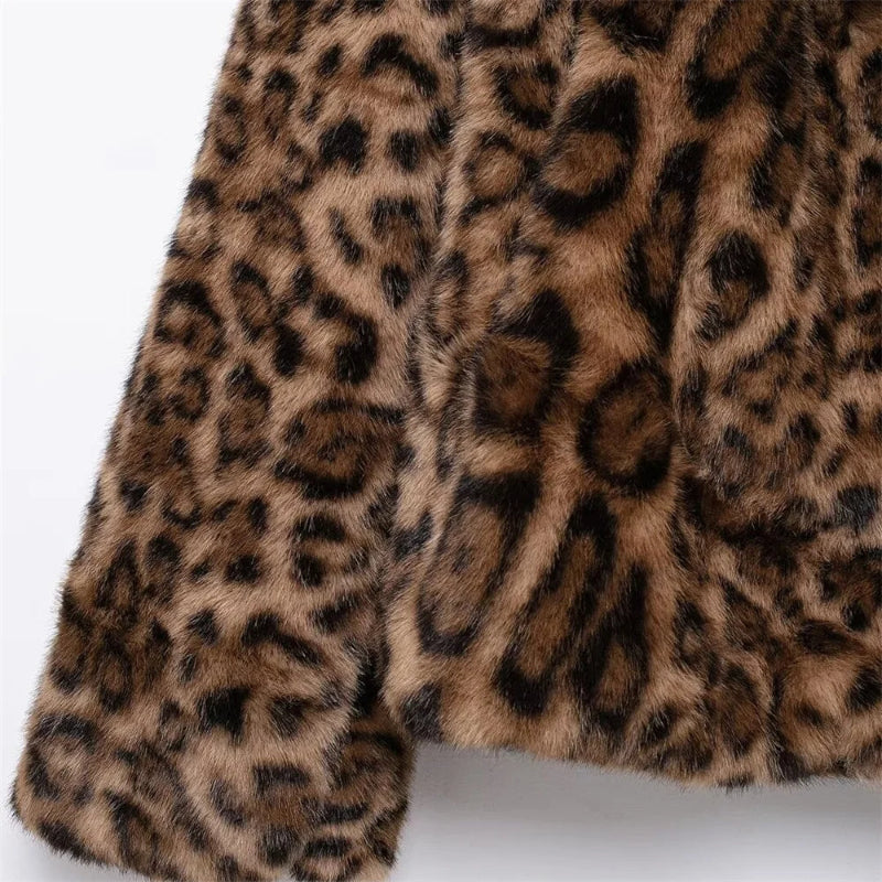 Animal Print Faux Fur Jacket