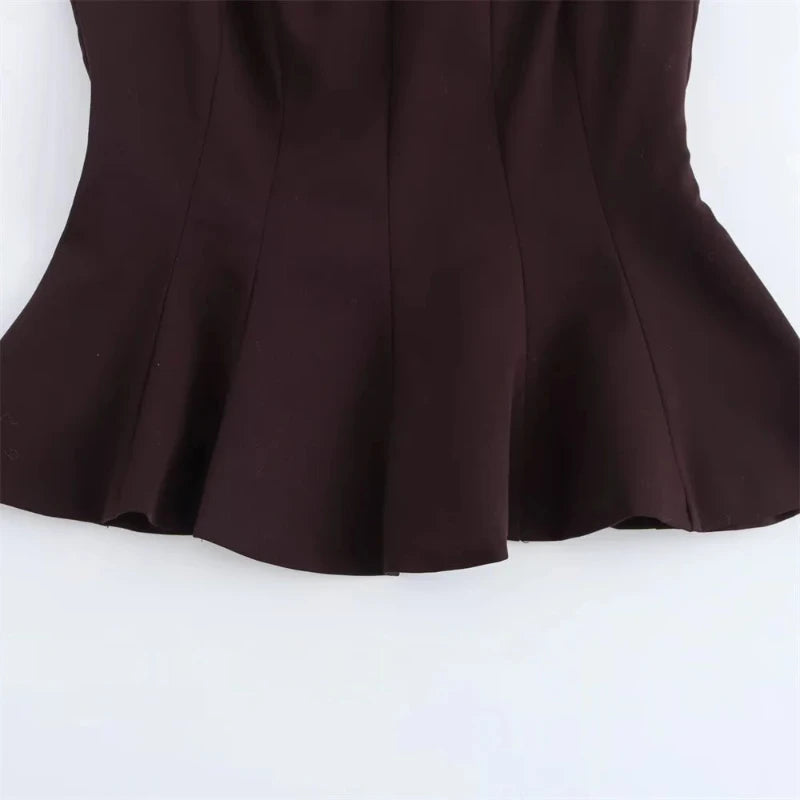 Peplum Chiffon Top