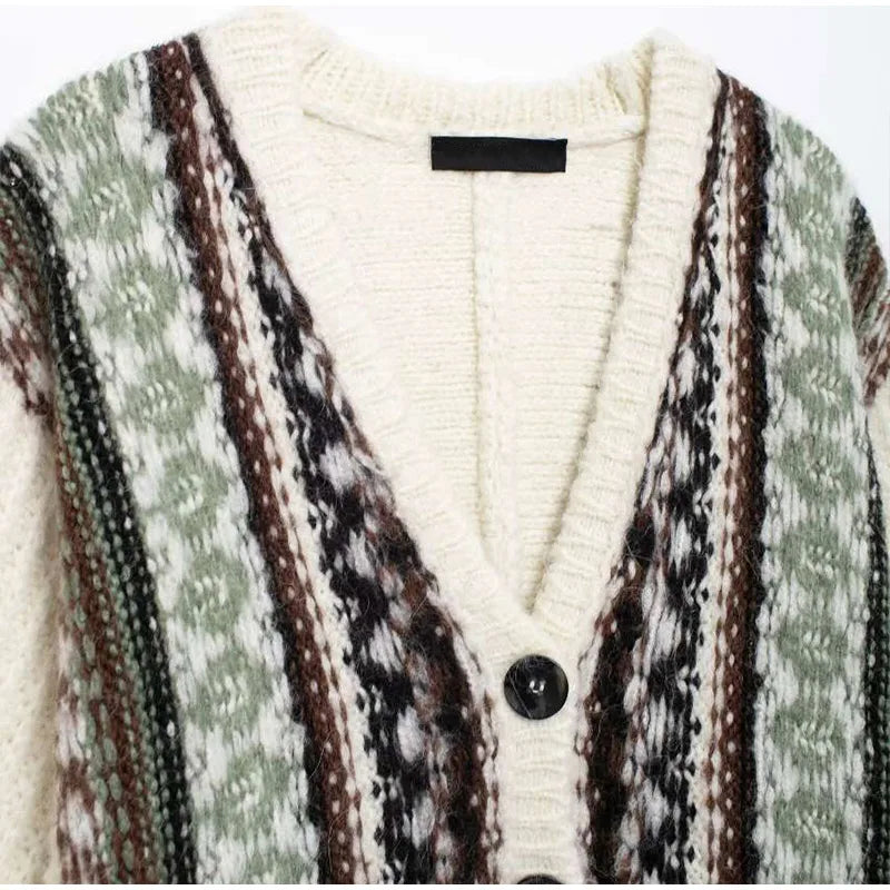 Printed Knitted Cardigan