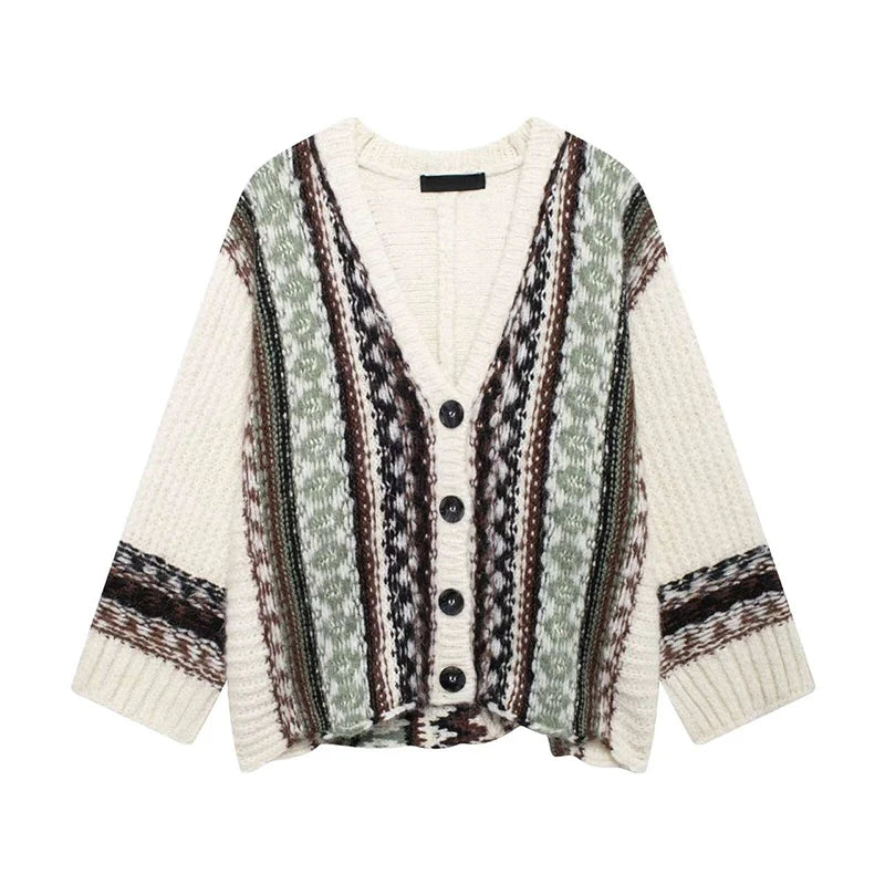 Printed Knitted Cardigan