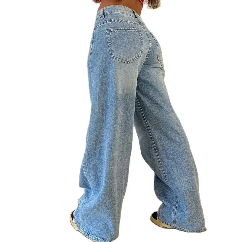 Vintage American-style Straight Jeans