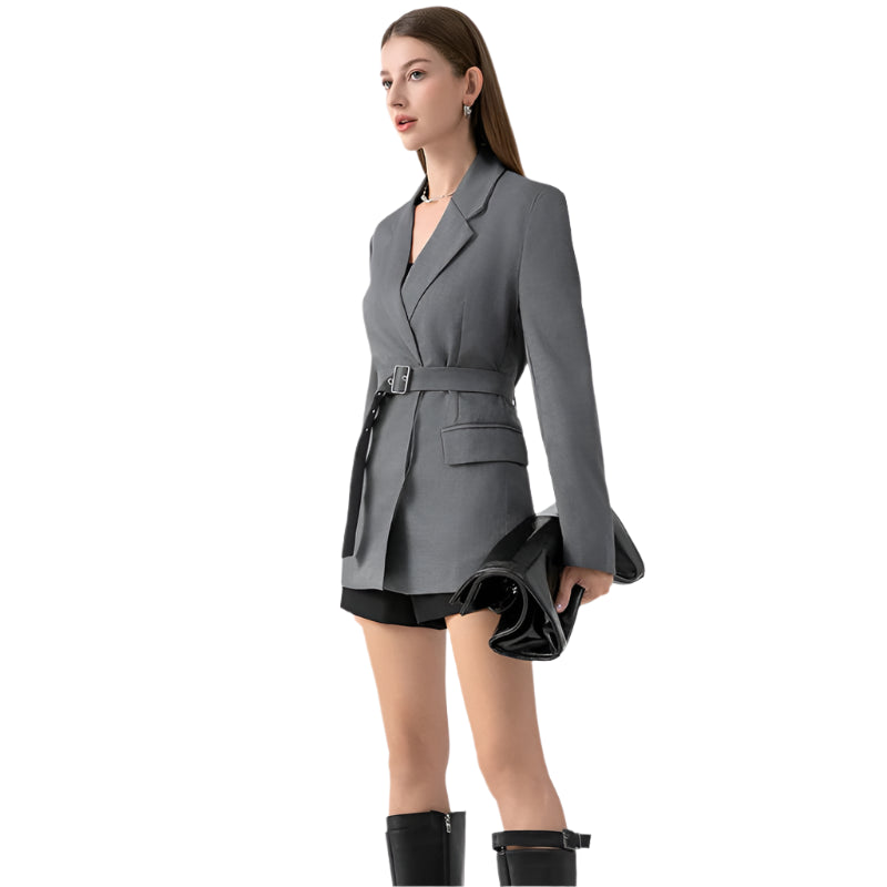 Vintage Style Belt Blazer