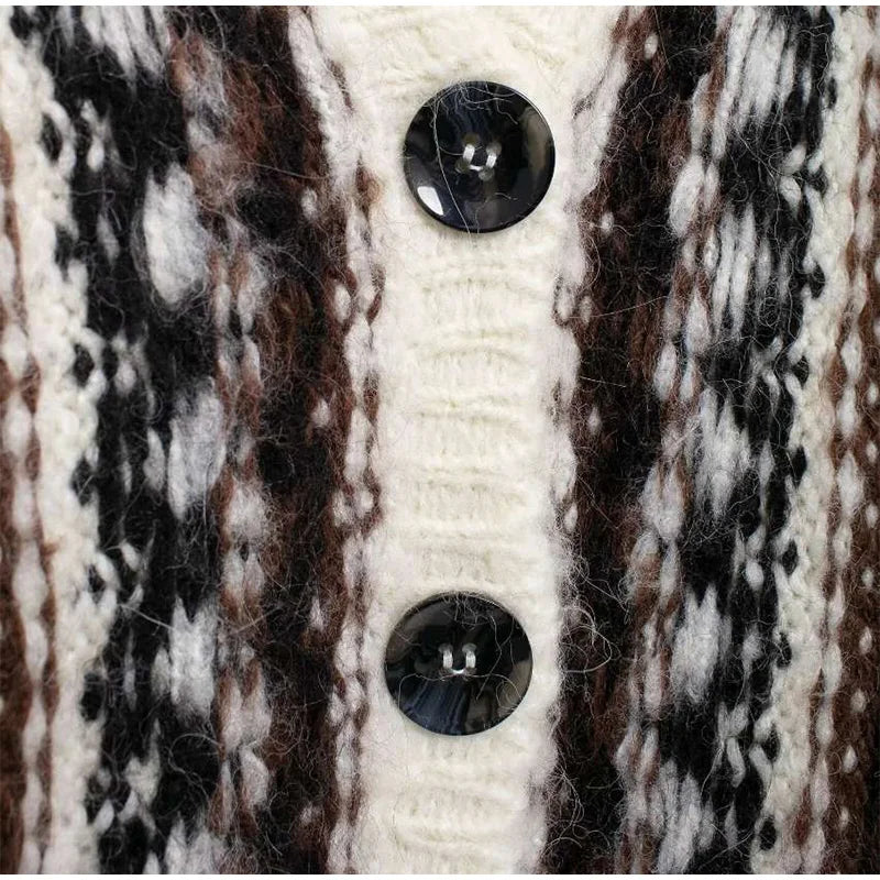 Printed Knitted Cardigan