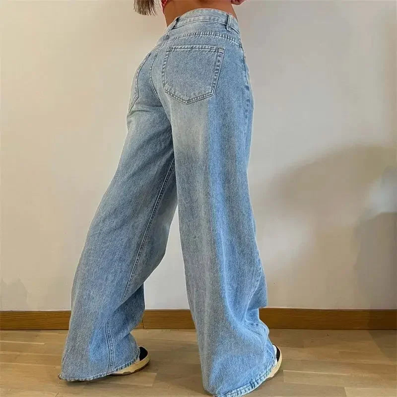 Vintage American-style Straight Jeans