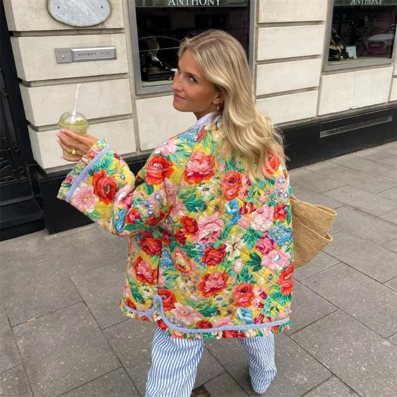 Printed Quilted Cotton Coat