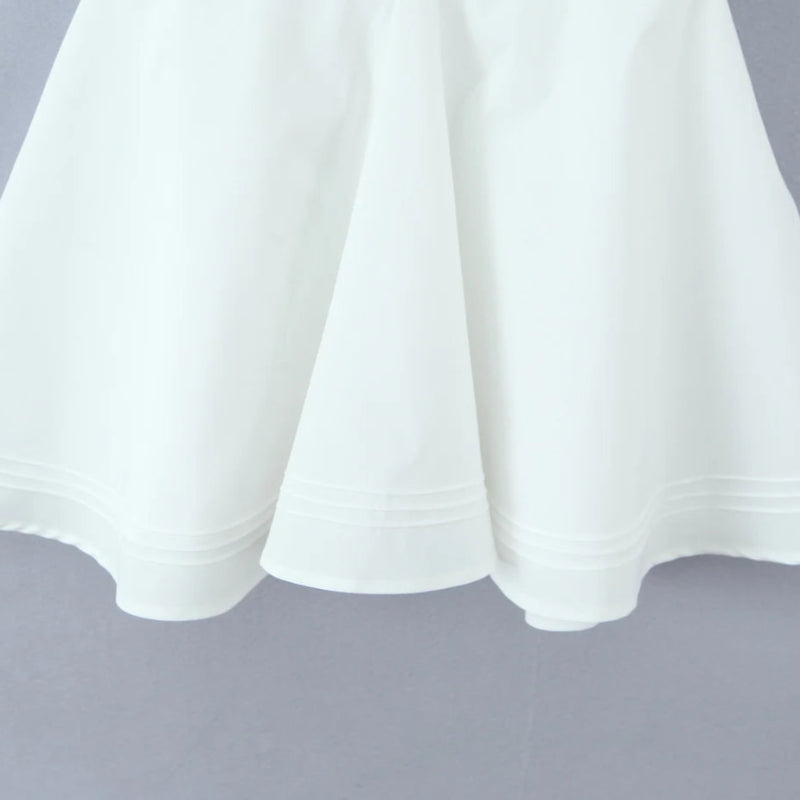 White Corset Style Halter Sling Dress