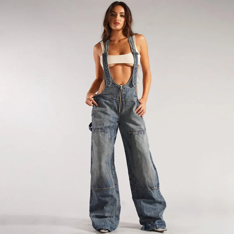 Vintage Inspired Denim Overalls