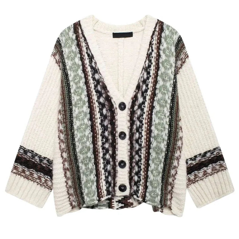 Printed Knitted Cardigan