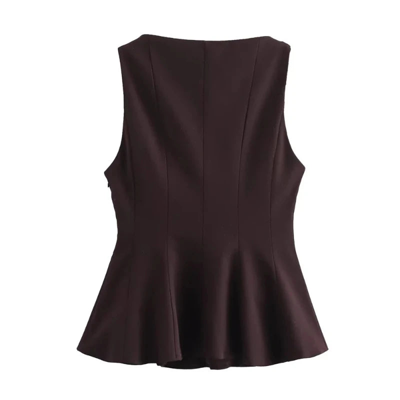 Peplum Chiffon Top