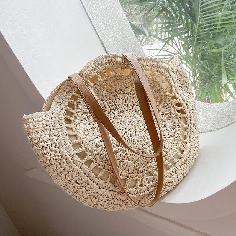 Woven Large Shoulder Bag