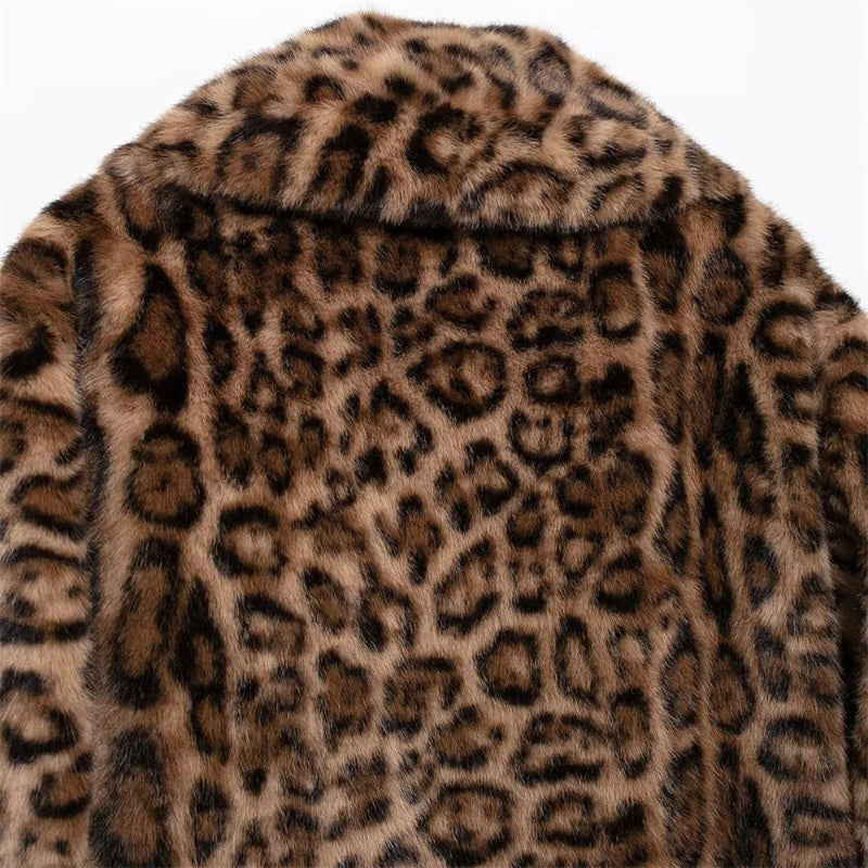 Animal Print Faux Fur Jacket