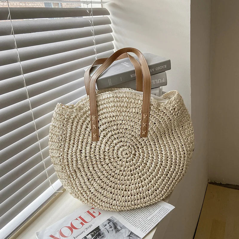 Woven Large Shoulder Bag