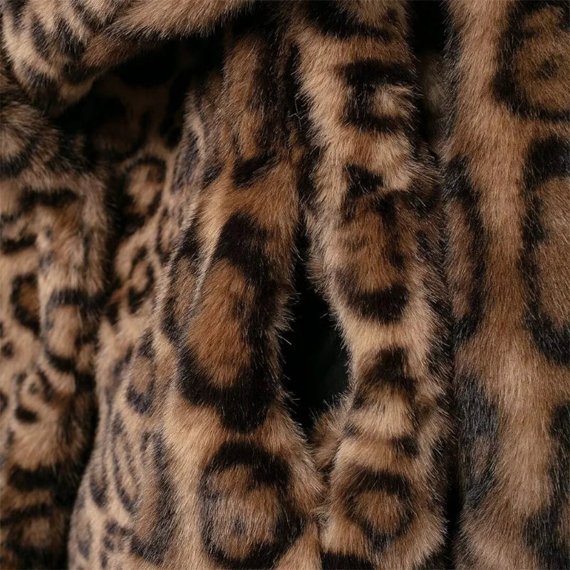 Animal Print Faux Fur Jacket