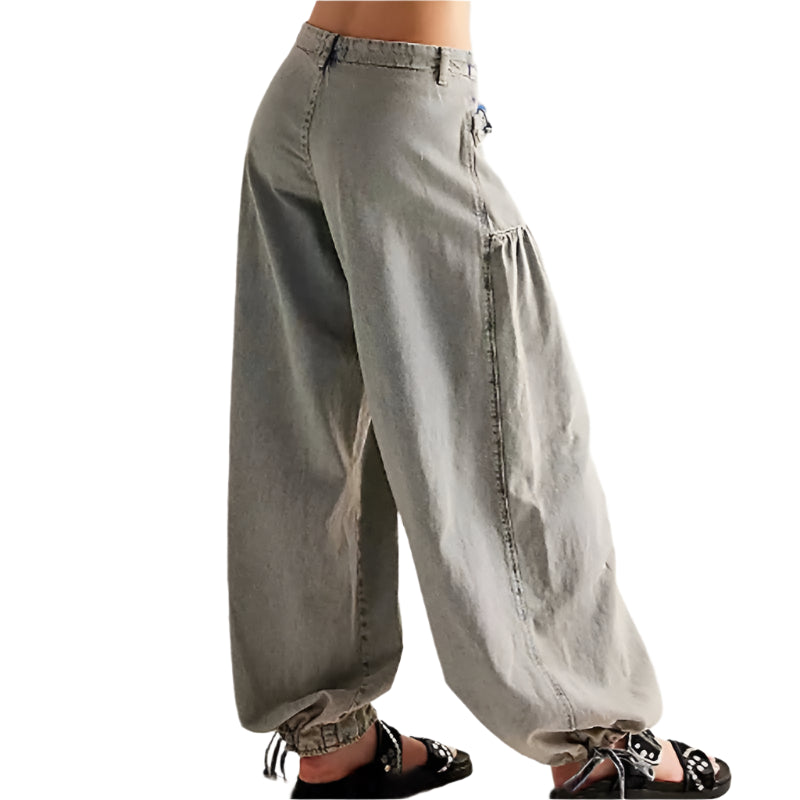 High Waist Flared Wide Leg Denim Jeans