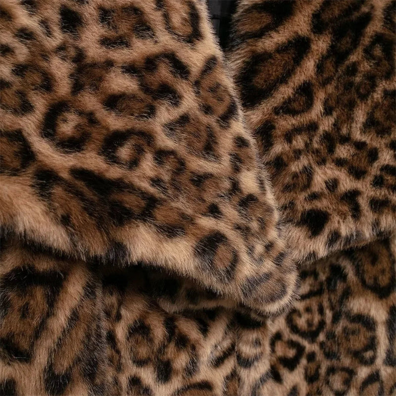 Animal Print Faux Fur Jacket
