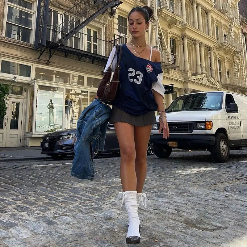 Oversized Vintage Off Shoulder Tee