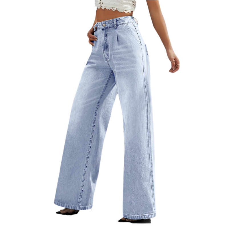 Mid-Waist Wide Leg Jeans