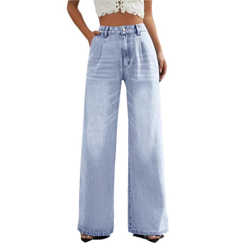 Mid-Waist Wide Leg Jeans
