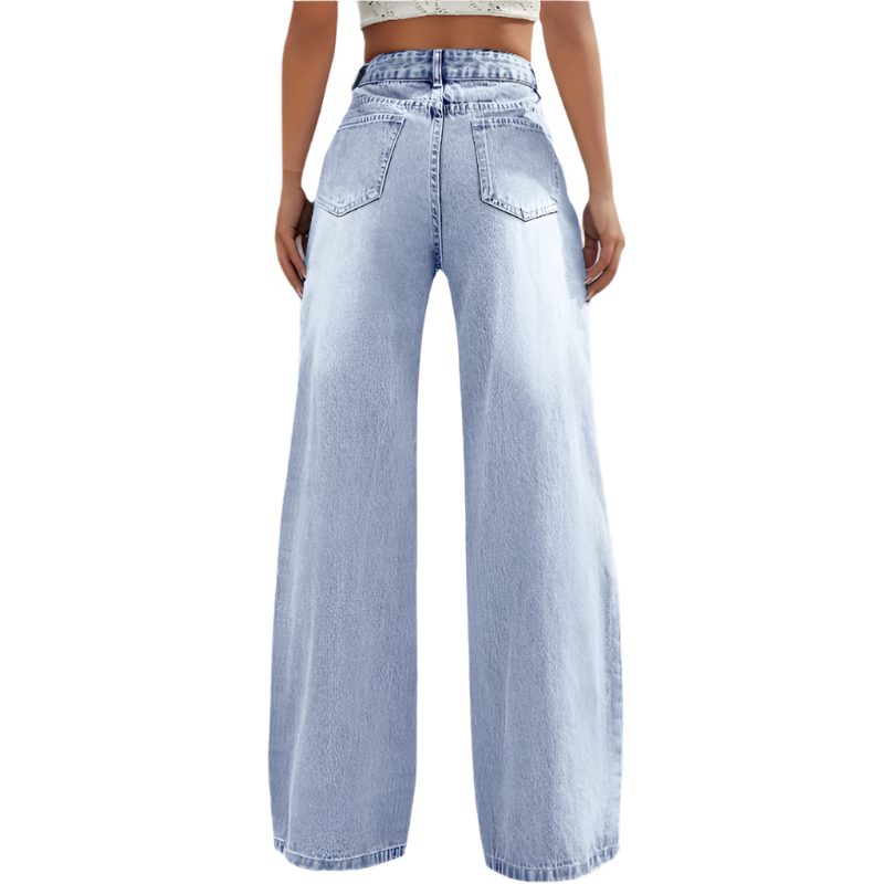 Mid-Waist Wide Leg Jeans