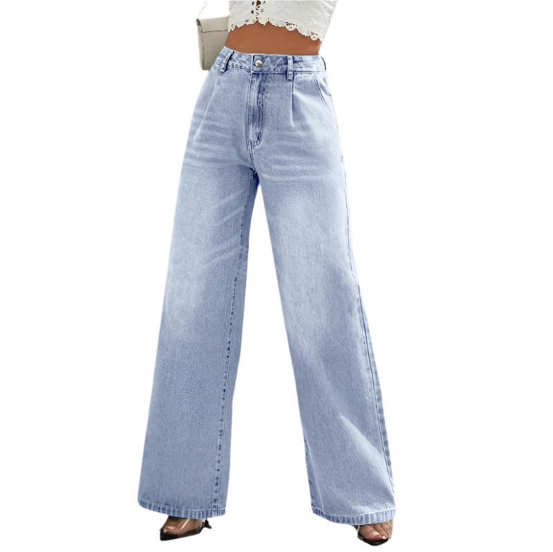Mid-Waist Wide Leg Jeans