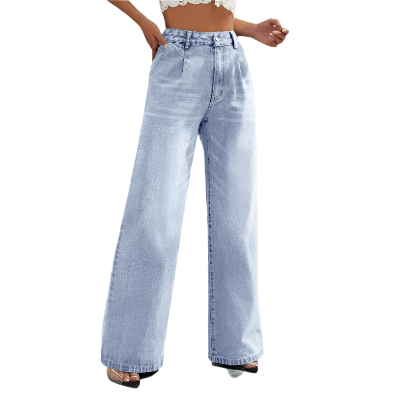 Mid-Waist Wide Leg Jeans