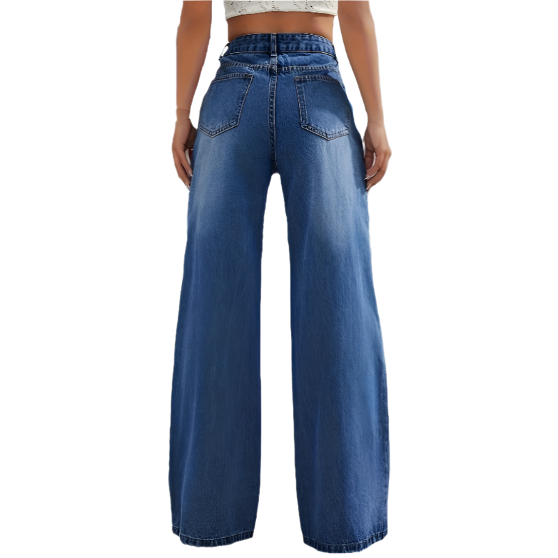 Mid-Waist Wide Leg Jeans
