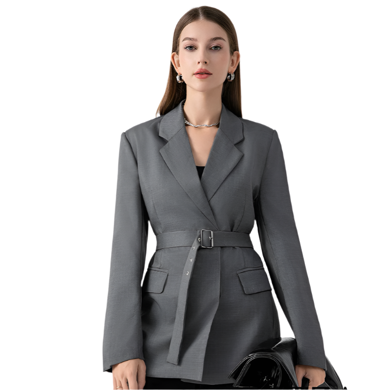 Vintage Style Belt Blazer