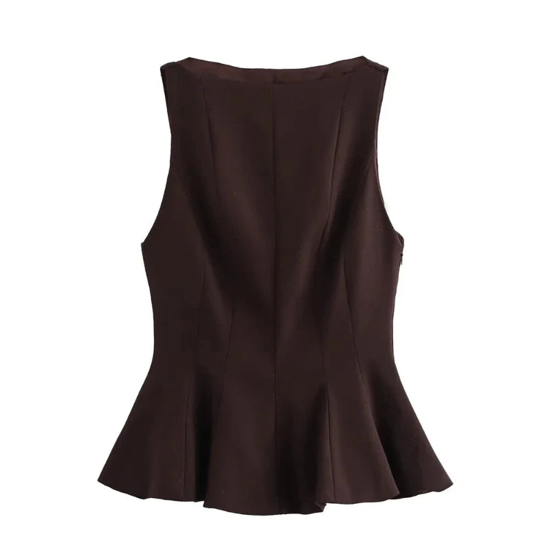Peplum Chiffon Top
