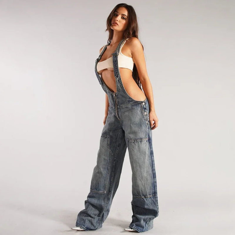 Vintage Inspired Denim Overalls