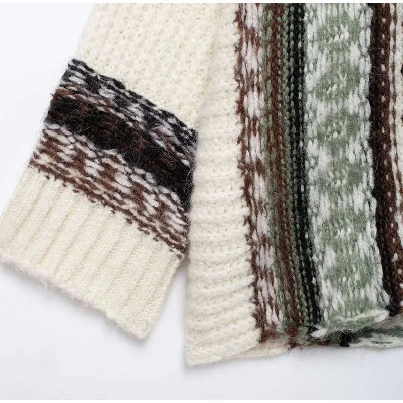 Printed Knitted Cardigan