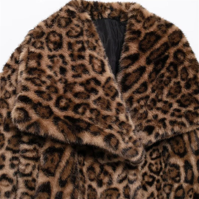 Animal Print Faux Fur Jacket