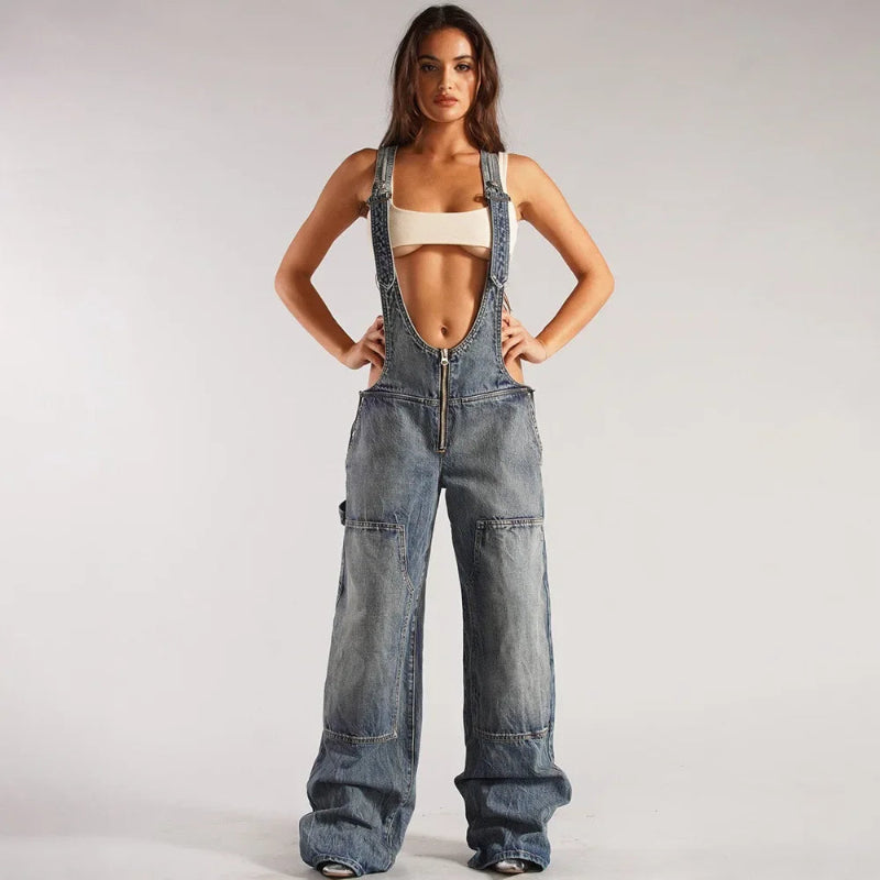 Vintage Inspired Denim Overalls