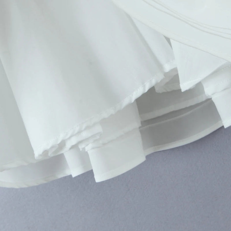 White Corset Style Halter Sling Dress