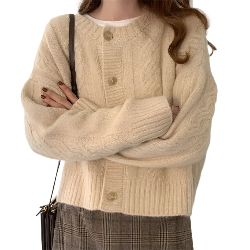 Button Front Knit Cardigan