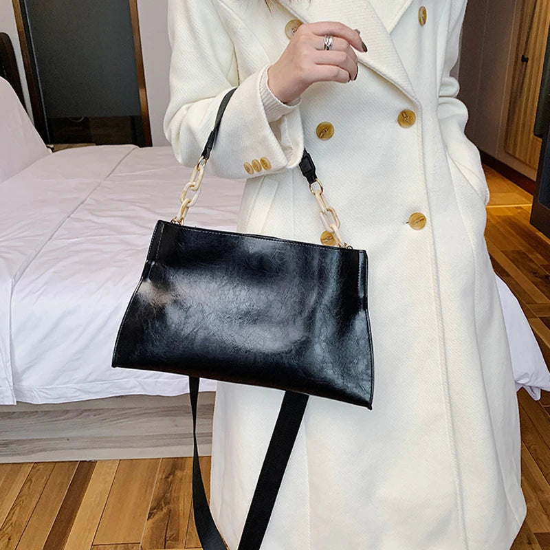 Sleek Square Shaped Shoulder Bag