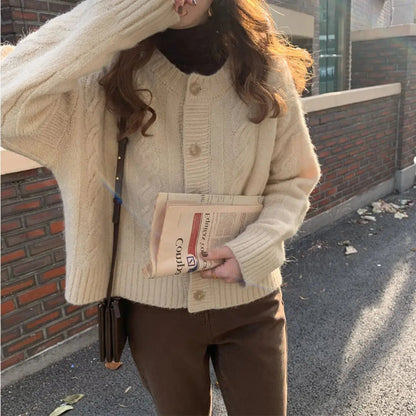 Button Front Knit Cardigan