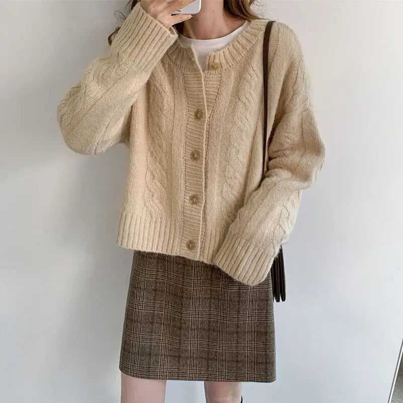 Button Front Knit Cardigan