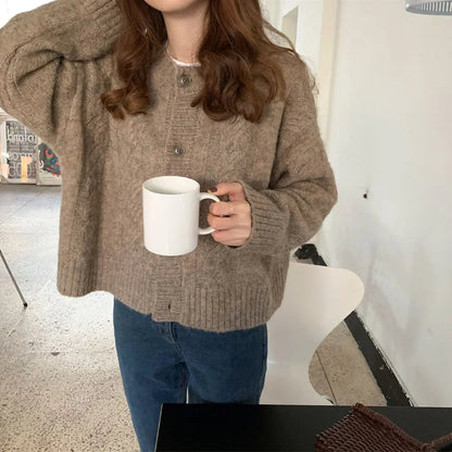 Button Front Knit Cardigan