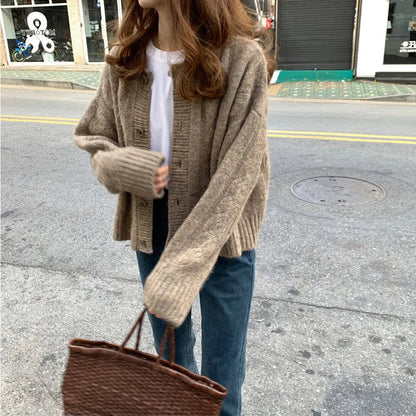 Button Front Knit Cardigan
