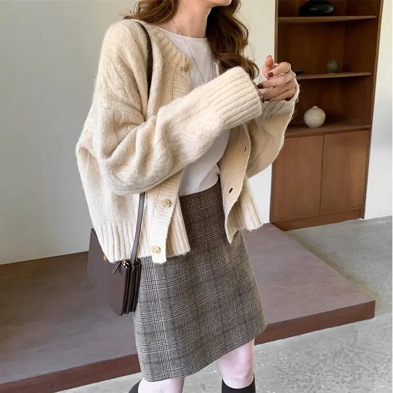 Button Front Knit Cardigan